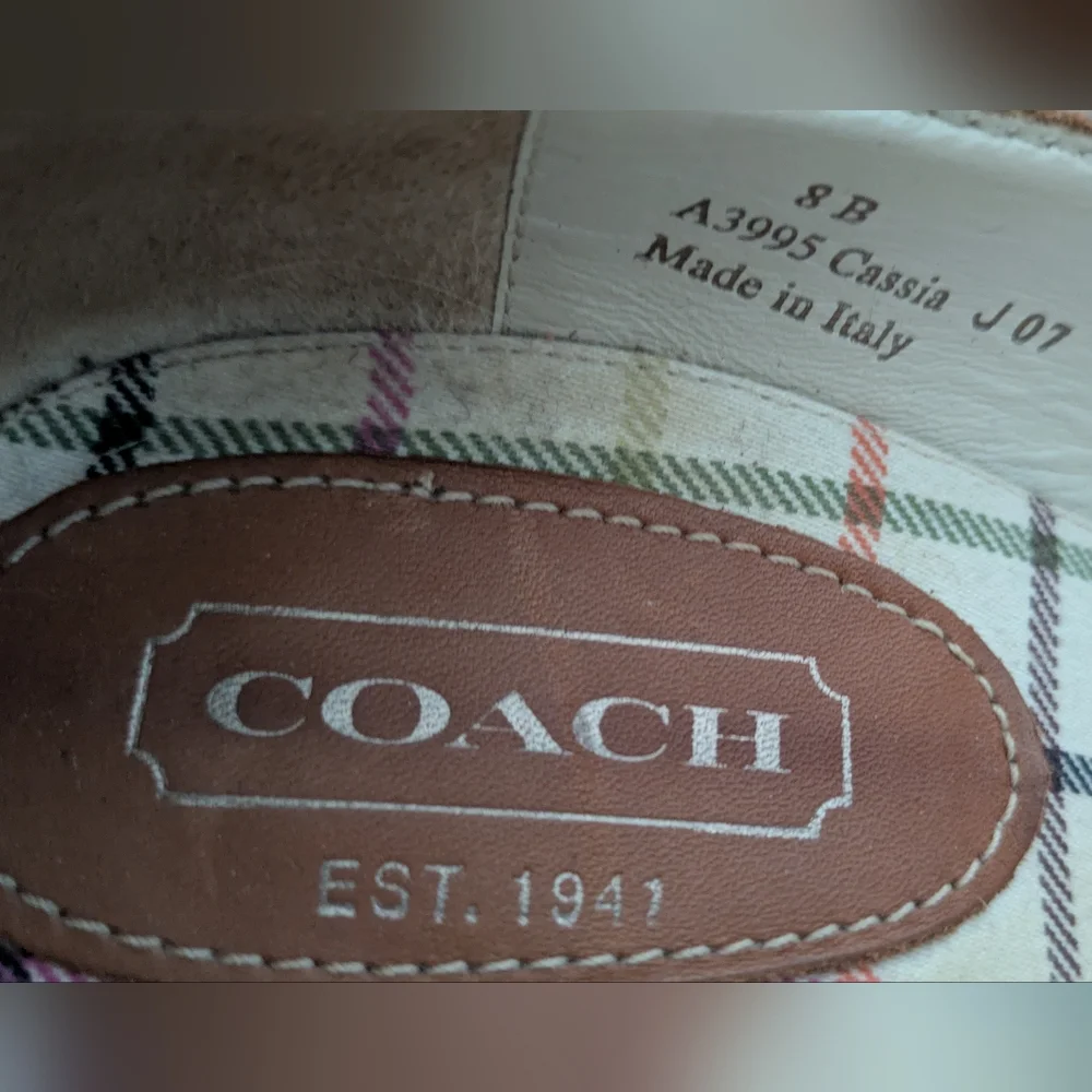 Coach Cassia Brown Leather Pumps, Size 8 - Picture 5 of 6